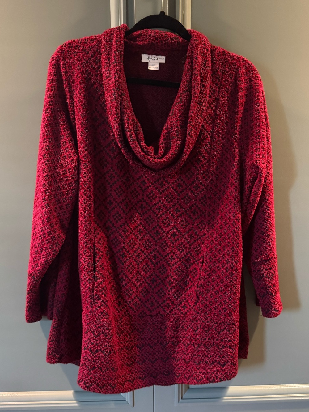 Style & Co. Red Cowl Neck Women's Sweater